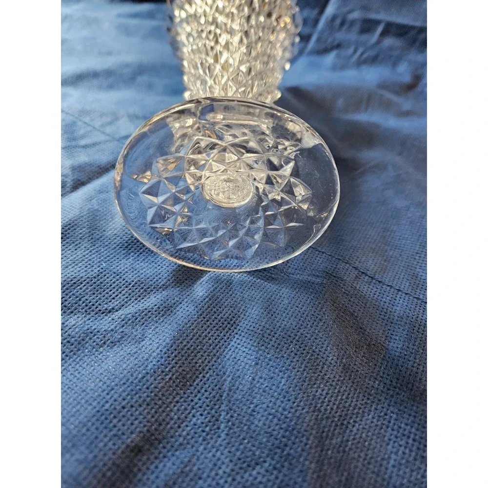 Vintage 6 Inch American Brilliant Heavy Cut Glass Vase Cut Crystal EUC